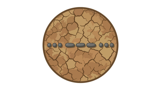 A circular emblem featuring a series of Morse code dots and dashes.