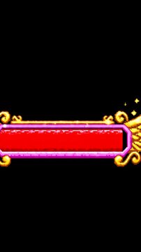 Golden fantasy game UI loading bar with pink fill.