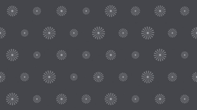 Gray kiku chrysanthemum japanese flower pattern blooming seamless loop background