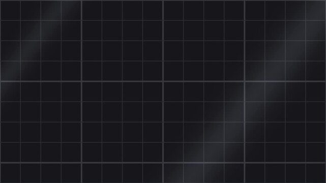 Black japanese lattice grid with light sweeping seamless loop zen interior background