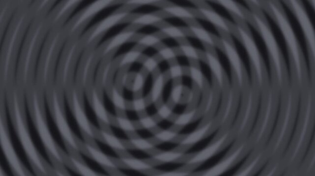 Black moire interference rings rippling seamless loop hypnotic background