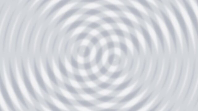 White moire interference rings rippling seamless loop hypnotic background