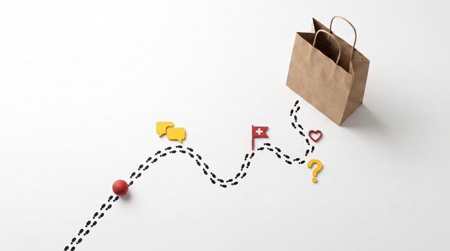 Conceptual journey representing the customer purchasing path