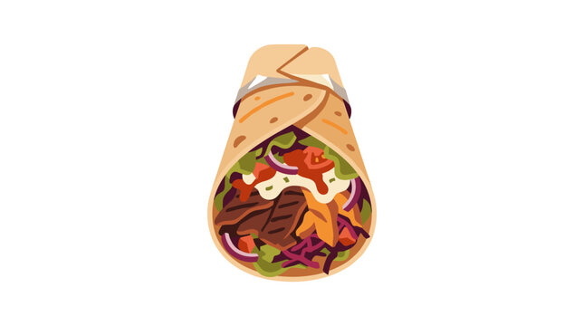 Delicious Chicken Shawarma Wrap.