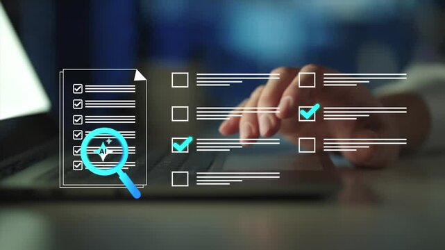 AI data processing and digital document analysis. information management, smart checklist verification, automated audit system, 