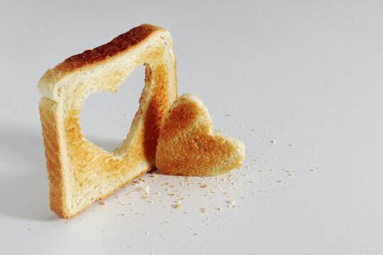 Heart Shaped Cutout Toast Bread