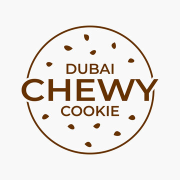 Dubai chewy cookie logo vector