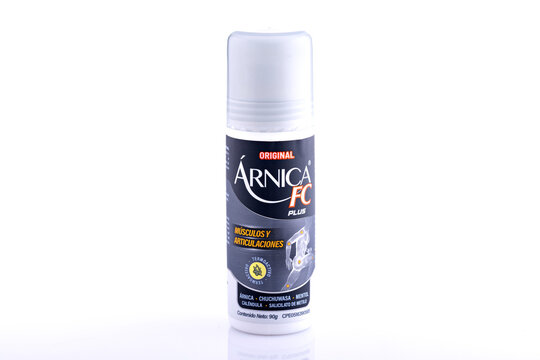 Arnica FC Plus Original Roll-On Muscle and Joint Relief Product Isolated on White Background