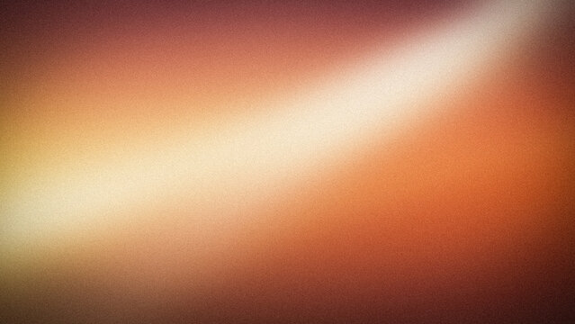 Abstract grainy orange beige brown gradient background blur wall