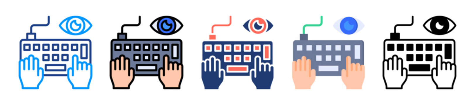 Keylogger Icon Sheet Multiple Style Collection 
