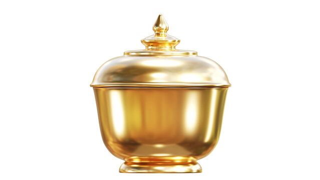 golden bowl 3D rendering