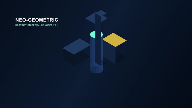 Animated of Abstract Neo-Geometrics Destination