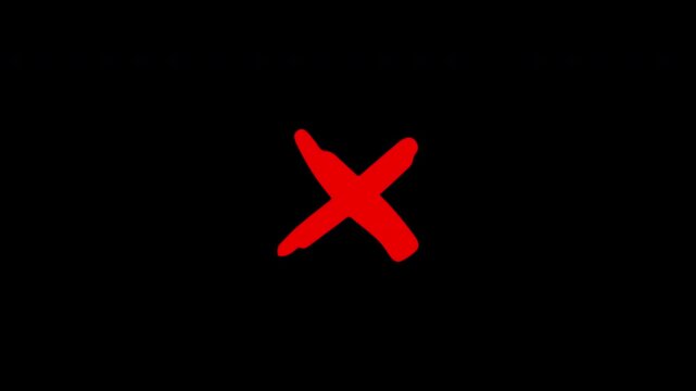 Cancel Cross Mark Icon Rejection Alert icon Animation.