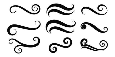 Calligraphic swoosh tail vectors featuring hand drawn swashes, swoops, underline strokes, and decorative flourishes with clean minimalist graphics for logos, typography, and sports branding. © MD. ARIF ISLAM