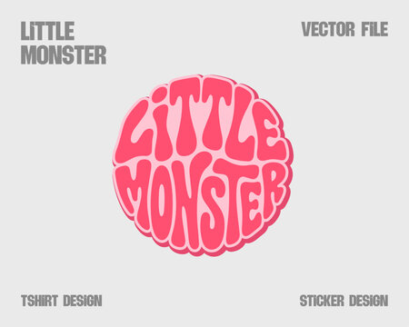 LITTLE MONSTER Typography Design for T-shirt/Sticker | Kpop Design 