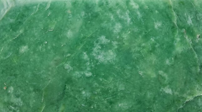 Detailed Texture of Natural Green Jade Stone