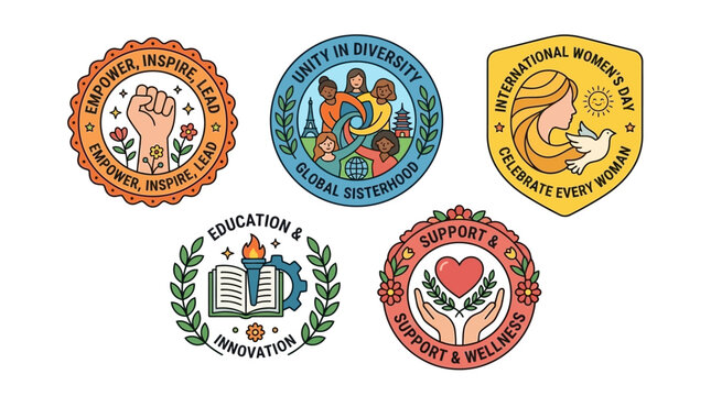 vector logos for empowerment, diversity, education, and wellness