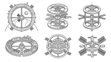 Space Station Concepts: Futuristic Orbital Habitats and Designs © elsa