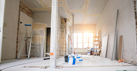 rebuilding an Old real estate apartment, prepared and ready for renovate © AA+W