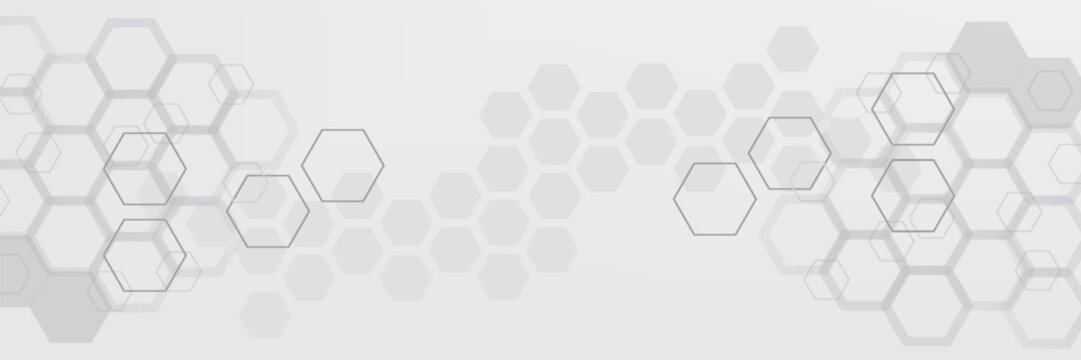 Light gray hexagon technology abstract background soft gradient minimalist honeycomb pattern with subtle hex outlines and faint nodes, cool professional tone, ideal for tech startup product launch,