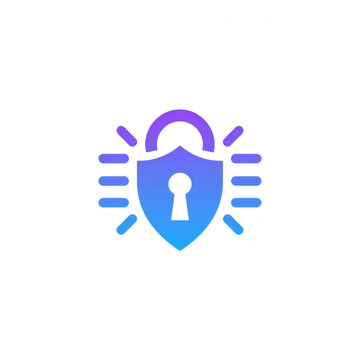 Padlock Shield Security Icon Vector Design
