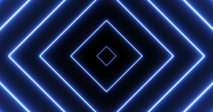 VJ light event particles concert intro game edm music stage party openers titles led neon tunnel background loop Hi-tech neon sci-fi tunnel animation