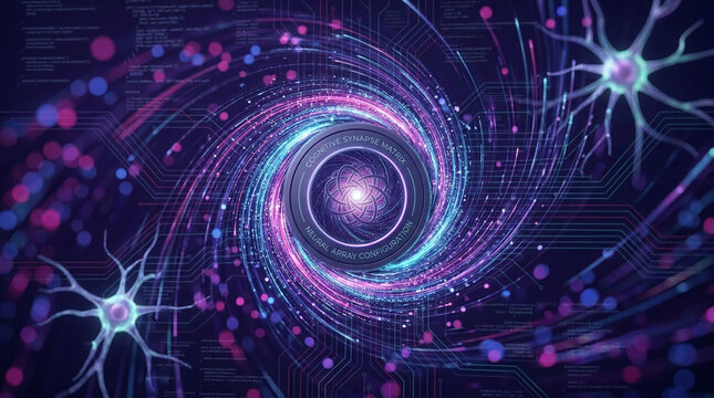 Abstract digital synapse network with glowing neural pathways, symbolizing artificial intelligence and complex data processing