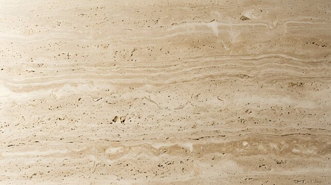 Natural Travertine Stone Texture Background with Detailed Beige Surface Pattern
