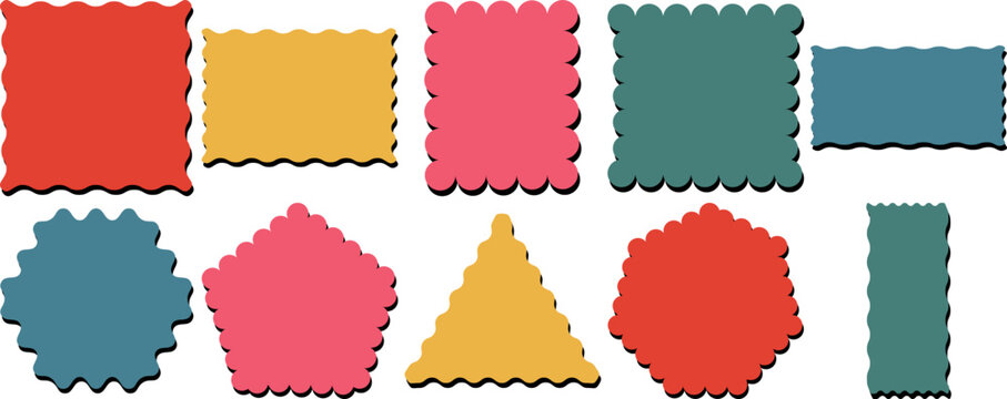 Scalloped Edge Label Shape
