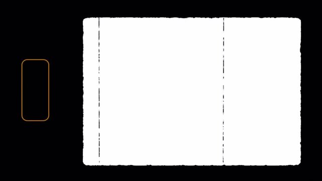 Vintage Super 8 film viewfinder overlay with sprocket hole and recording frame border,super 8 mm movie film frame overlay animation. 4K Video