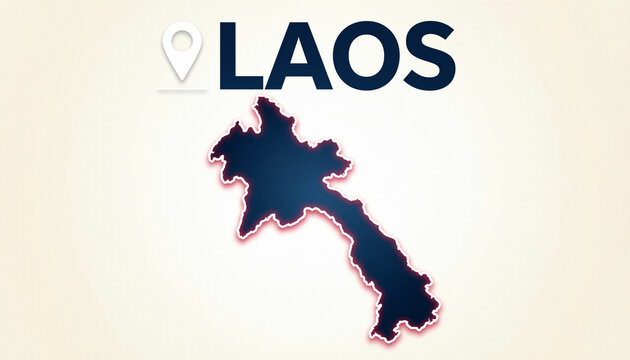 Laos Political Map with Provincial Boundaries Premium 3D Vector Illustration