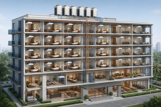 VRF System for Hotel or Apartment Building
