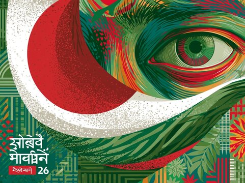 Bangladesh Independence Day. 26 March. 26th March. Independence, National Day, Typographic Design Creative Concept Icon. Template for background, banner, poster, Advertising, Greeting card, postcard