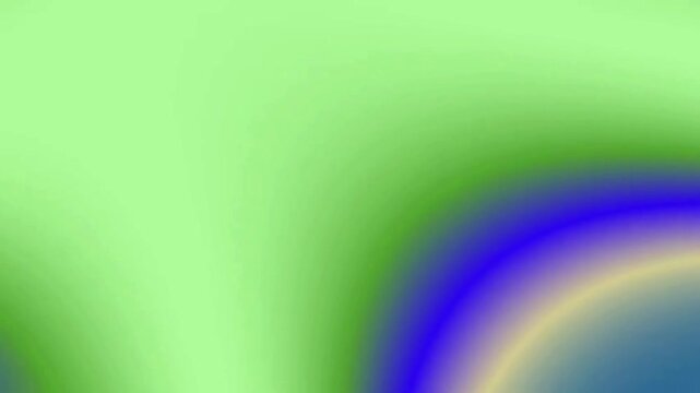 Abstract Colorful Gradients Moving Across Bright Green Background
