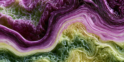 Obraz premium Close-up of vibrant agate with swirling purple and green patterns