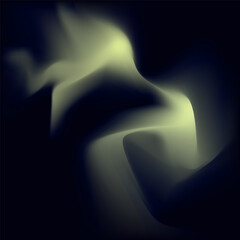 Abstract dark blue and champagne gold fluid gradient background with smooth liquid waves © SarifinJahan