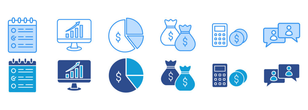 financial accounting stock market graphs analysis Vector Illustration Concept