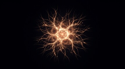 Fototapeta premium Glowing Neural Network with Connected Nodes Artificial Intelligence Concept