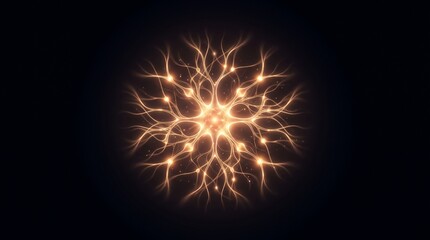 Fototapeta premium Abstract Glowing Neural Network with Artificial Intelligence Connections