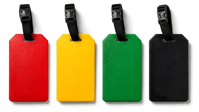 Four Color Triage Tags Isolated on White Background Premium Medical Emergency Equipment