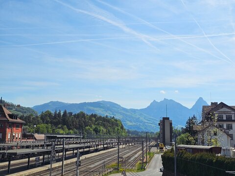 view of train station at arth goldau