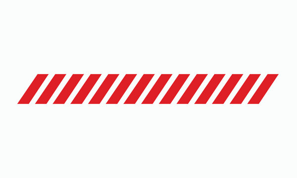 Abstract red diagonal stripe line vector illustration on isolated white background, multiple repeating parallel bars, modern graphic design element indicating speed or caution.