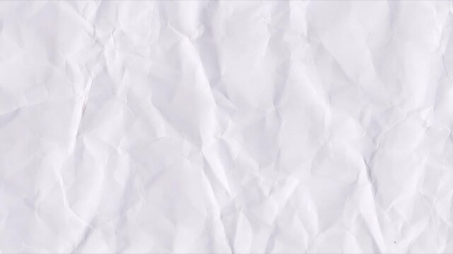 Crumpled paper abstract shape background with animation. Crumpled Paper. Stop motion paper texture. best for motion graphics and video background, stop motion animation. 