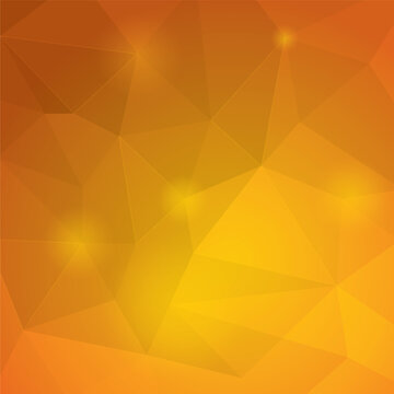 Abstract geometric background with orange and yellow triangular polygons