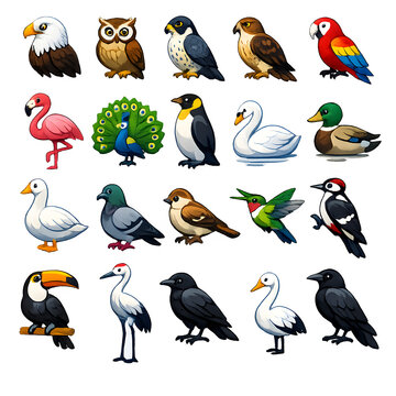set of birds