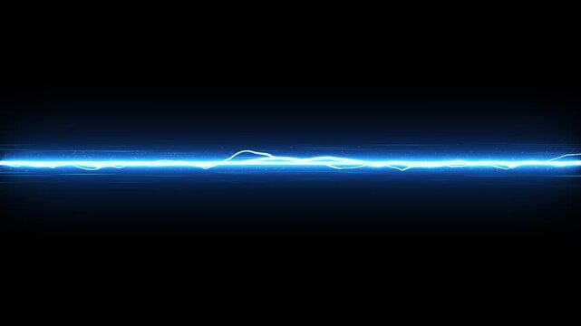 Lightning bolt line. Glow flash FX energy line on black background, electric light wave plasma, animated thunder storm bolt effect alpha channel, effect, electric motion cartoon effects 4K video