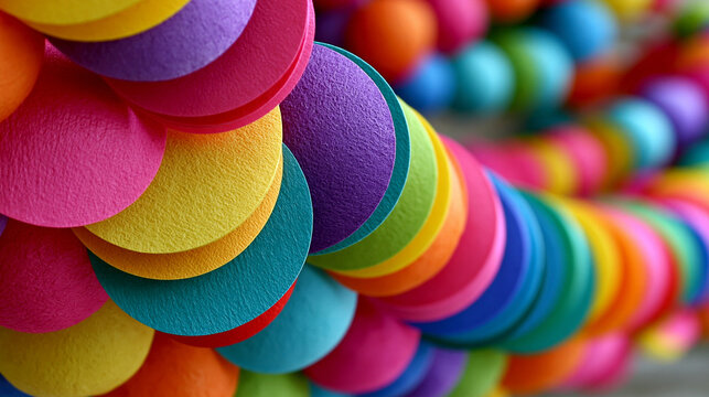 Bunte runde Kreise bilden dichtes Regenbogen-Muster