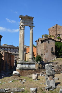 Majestic and well-preserved Marcello Teather and Temples of Apollo and Bellona