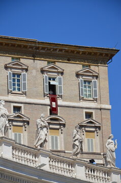 Rome, Italy 09.06.2020: Historical Apostolic Palace official residence of the Pope head of Catholic Church in famous Saint Peter's Square with colonnade Vatican Rome Italy