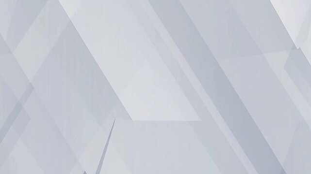 4K Abstract geometric design suitable for backgrounds, packaging, print materials, and web graphics, featuring overlapping white and gray polygons. White corporate background minimalist.